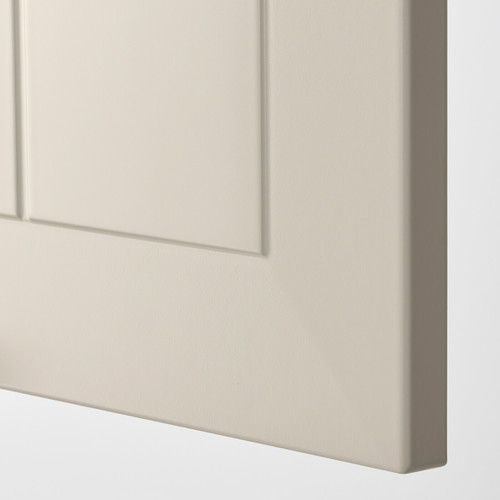 METOD / MAXIMERA High cab f oven w door/3 drawers, white/Stensund beige, 60x60x240 cm