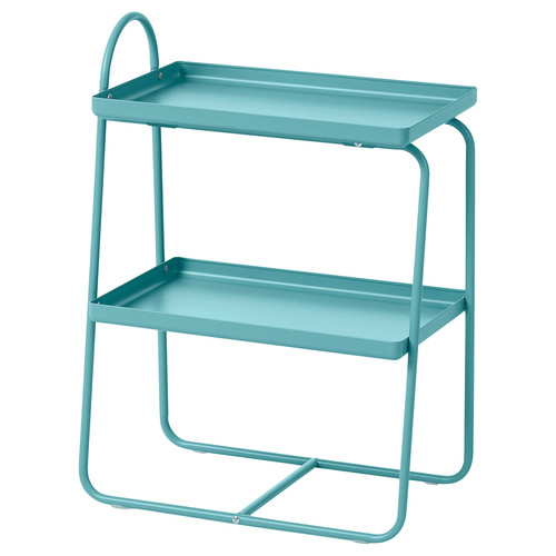 HATTÅSEN Bedside table/shelf unit, blue-turquoise