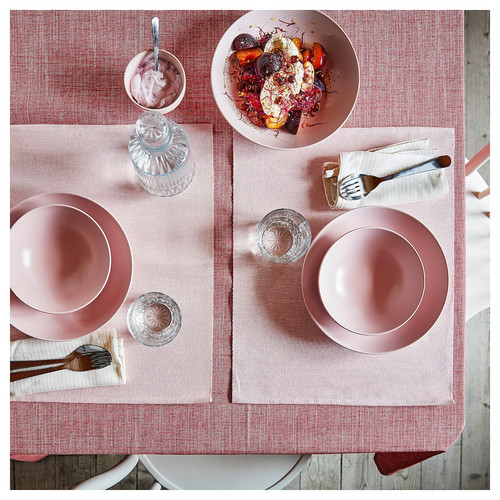 SVARTSENAP Tablecloth, pink-red, 145x240 cm