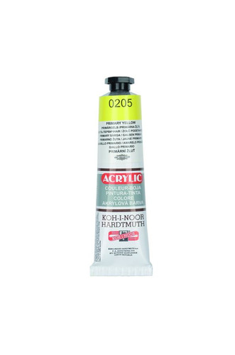 Koh-i-Noor Acrylic Paint Colour 0205 Primary Yellow 40ml