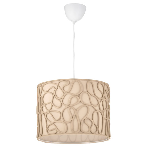 VINGMAST / HEMMA Pendant lamp, beige/white