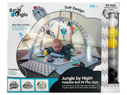 Bo Jungle Playmat Educational Mat Jungle By Night with 30 Balls