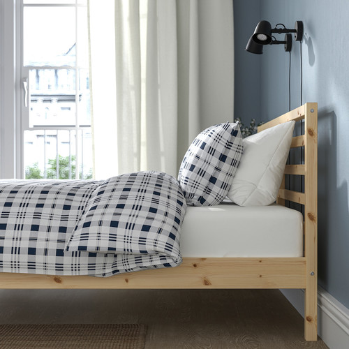 TARVA Bed frame, pine/Lindbåden, 160x200 cm