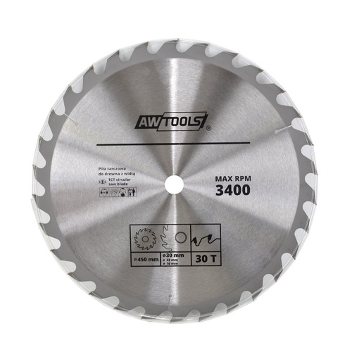 AW Wood Cutting TCT Circular Saw Blade 400x30/22/16x40t