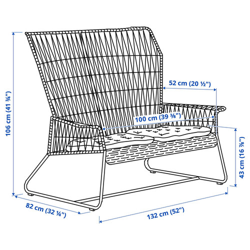 TALLSKÄR 4-seat, lounge set, outdoor anthracite/Kuddarna light grey-beige