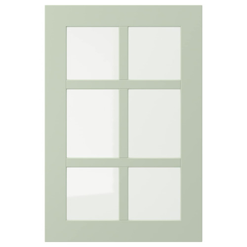 STENSUND Glass door, light green, 40x60 cm