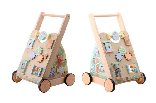 Joueco Wooden Activity Baby Walker The Wildies Family 18m+