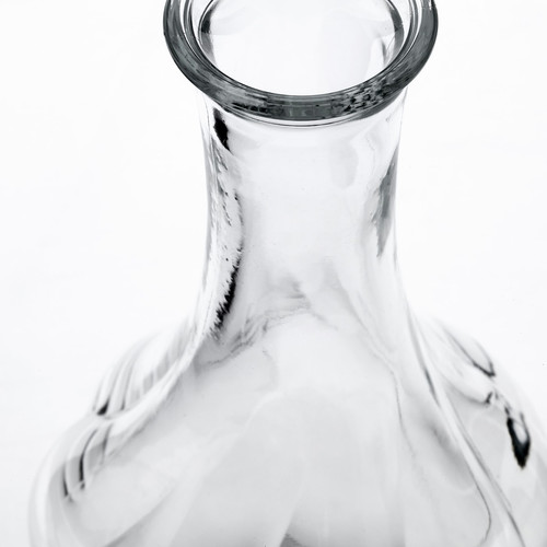 VILJESTARK Vase, clear glass, 17 cm