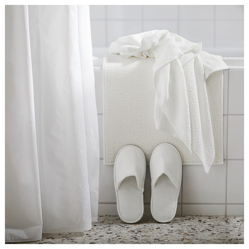 FINTSEN Bath mat, white, 40x60 cm