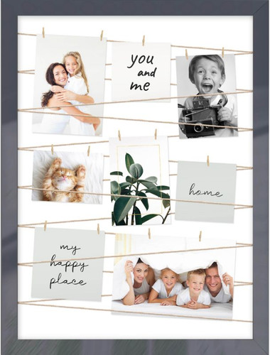 Collage Frame for Photos 55 x 75 cm, string, grey