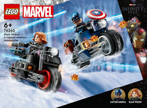 LEGO Super Heroes Black Widow & Captain America Motorcycles 6+