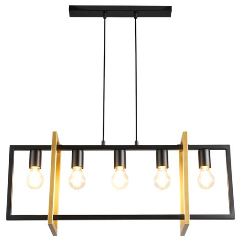 Pendant Lamp Eden 5-p, black/gold