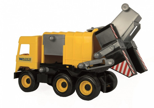 Wader Middle Truck Garbage Truck, yellow, 42cm 3+