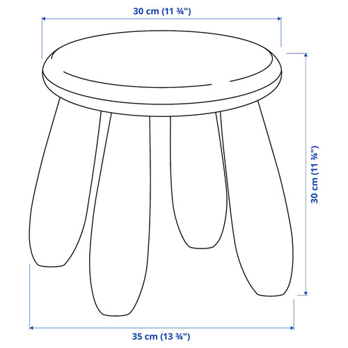 MAMMUT Children's stool, indoor/outdoor/light green