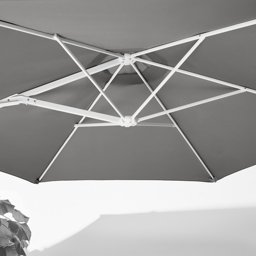 HÖGÖN Parasol, hanging, grey, 270 cm