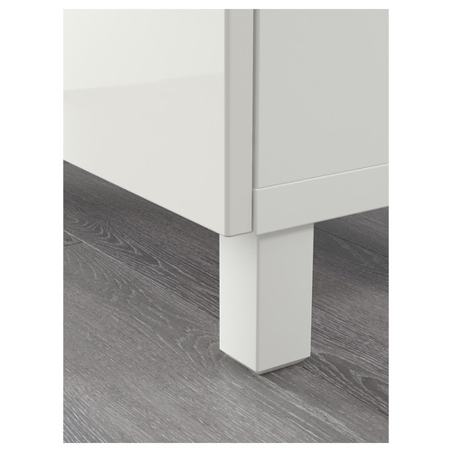 BESTÅ Storage combination with drawers, white, Selsviken high-gloss/white, 180x40x74 cm
