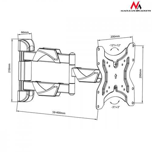 13-42" TV Wall Mount Max 25kg