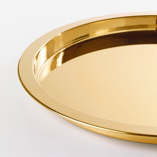 GLATTIS Tray, brass colour, 38 cm