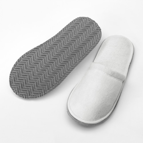 TÅSJÖN Slippers, white, L/XL