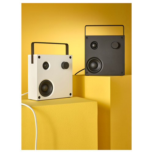 VAPPEBY Bluetooth speaker, black/gen 3, 20x20 cm