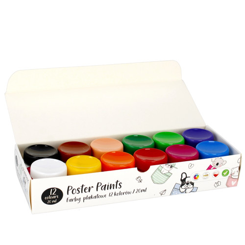 Starpak Poster Paints 12 Colours x 20ml Minis