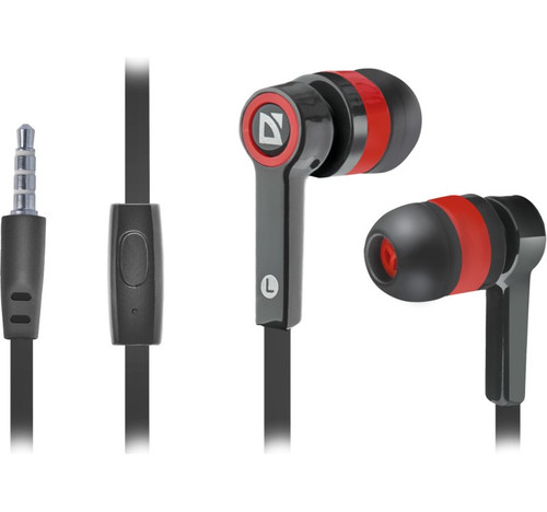 Defender Earphones Pulse 420, black/red