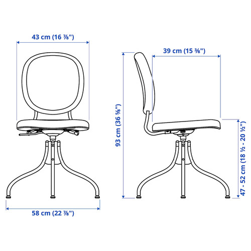 BJÖRKBERGET Swivel chair, Idekulla beige