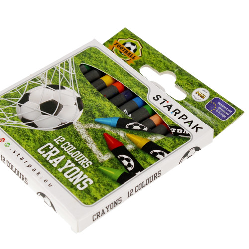 Starpak Wax Crayons 12 Colours Football