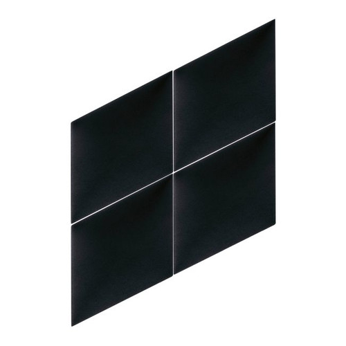 Upholstered Wall Panel Parallelogram Stegu Mollis 15x30cm R, black