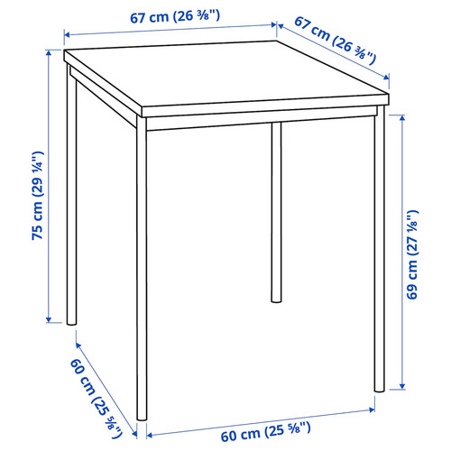 SANDSBERG / ÖSTANÖ Table and 2 chairs, black black/Remmarn dark grey, 67 cm