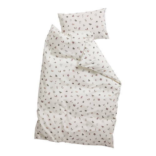 LEANDER Junior bedding, 100x135 cm, forest, dusty rose