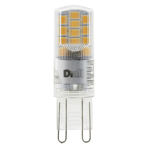Diall LED Bulb G9 300lm 4000K, 2 pack