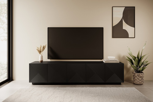 TV Cabinet Asha 200 cm, matt black