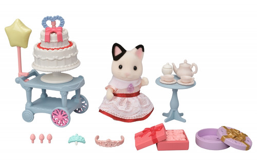 Sylvanian Families Party Time Playset Tuxedo Cat Girl 3+