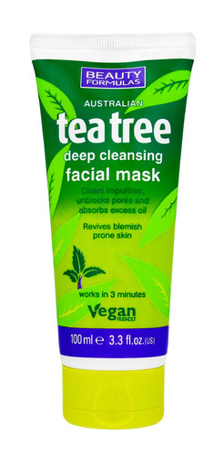 Beauty Formulas Tea Tree Deep Cleansing Clay Face Mask 100ml