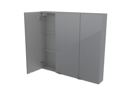 GoodHome Bathroom Wall Cabinet Imandra 100 x 90 x 15 cm, grey