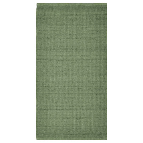 TIDTABELL Rug, flatwoven, green, 80x150 cm