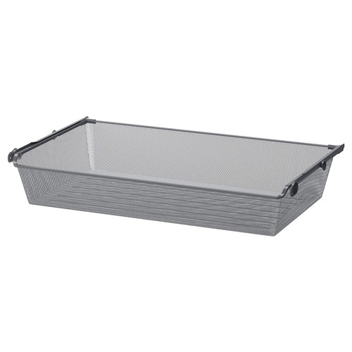 KOMPLEMENT Mesh basket with pull-out rail, dark grey, 100x58 cm