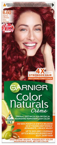 Garnier Color Naturals Creme Permanent Nourishing Haor Color no. 6.60 Fiery Pure Red