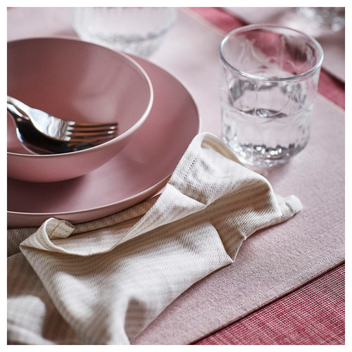 SVARTSENAP Tablecloth, pink-red, 145x240 cm