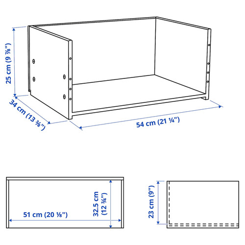 BESTÅ Drawer frame, dark grey, 60x25x40 cm