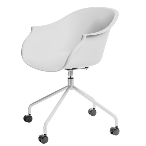 Chair with Castors Roundy, white