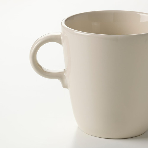 FÄRGKLAR Mug, glossy beige, 37 cl