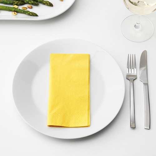 FANTASTISK Paper napkins, yellow, 33x33 cm, 50 pack