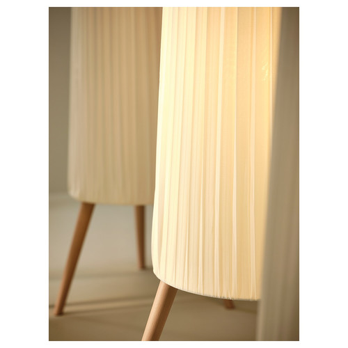 ÖKENSAND Floor lamp, beech/white