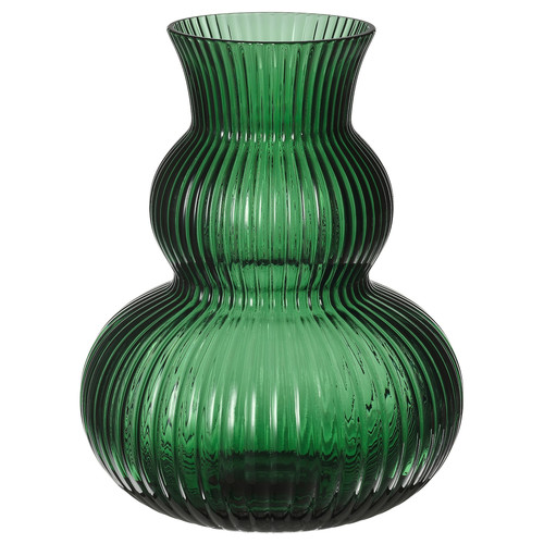 VINTERFINT Vase, green, 21 cm