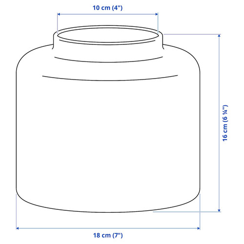 KONSTFULL Vase, grey, 16 cm