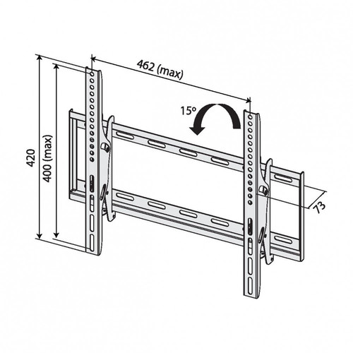 TV Wall Mount up to 65" 40kg AJTBXT6540TI451, black