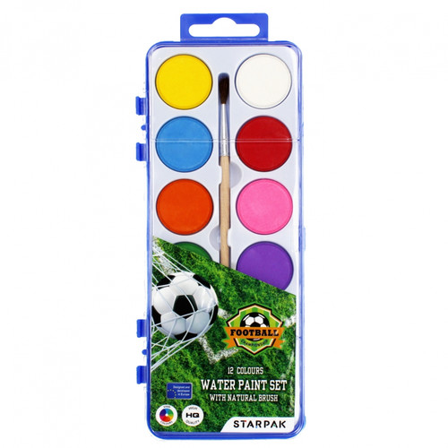 Water Colour Water Paint Set 12 Colours Football