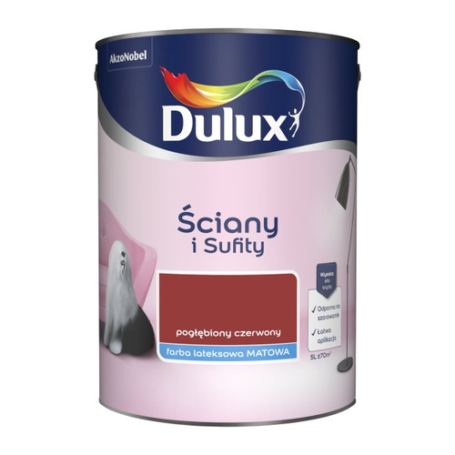 Dulux Walls & Ceilings Matt Latex Paint 5l deep red